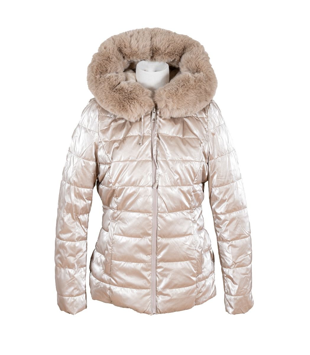 Kääntötakki tekoturkis beige