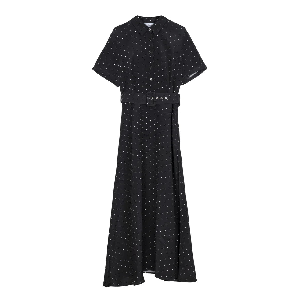 Monaco pilkullinen silkkimekko