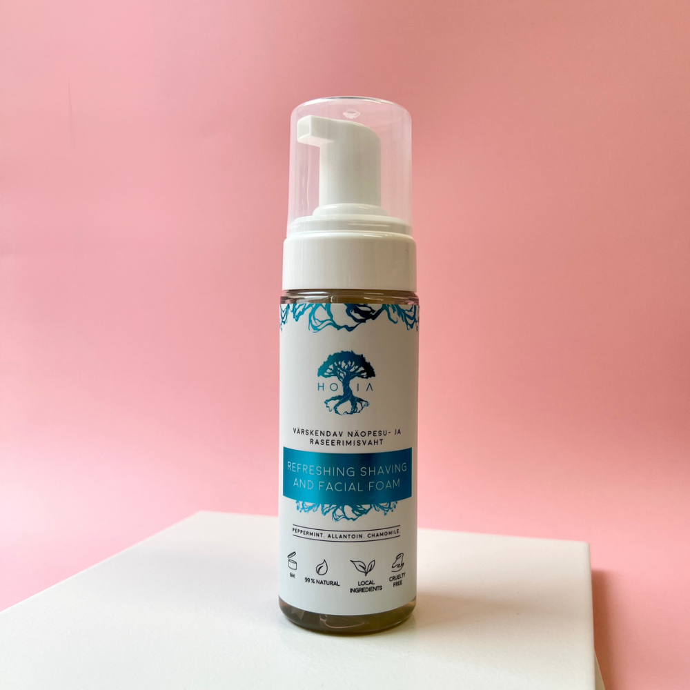 Virkistävä parranajo- ja kasvovaahto