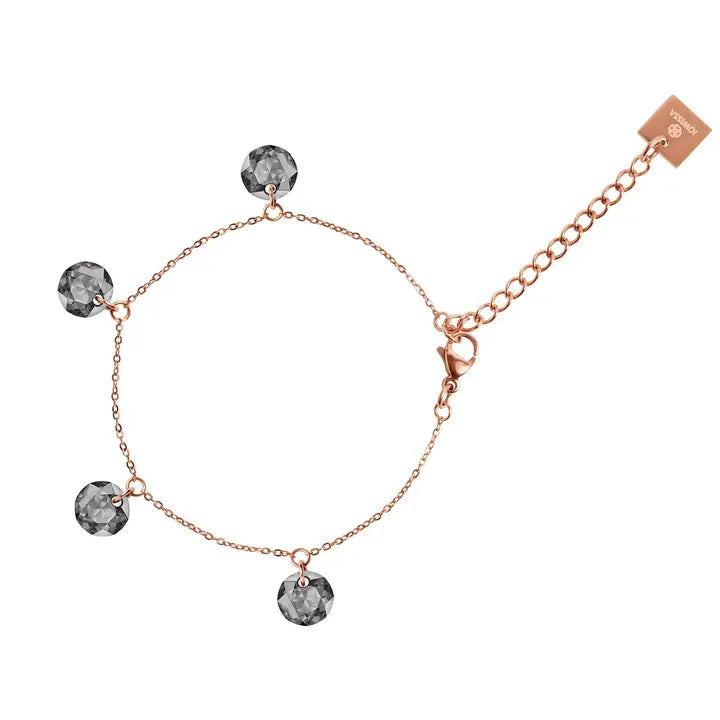 Briljanttihiottu riipusrannekorut