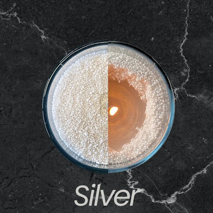 Hopeinen hajusteeton kynttilähiekka 330g