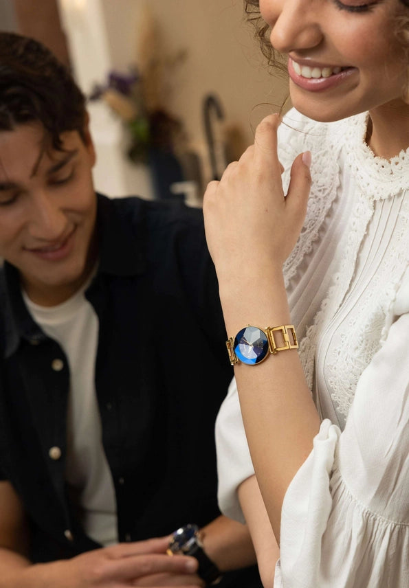 Viistehiottu sveitsiläinen naisten kello J5.848.M