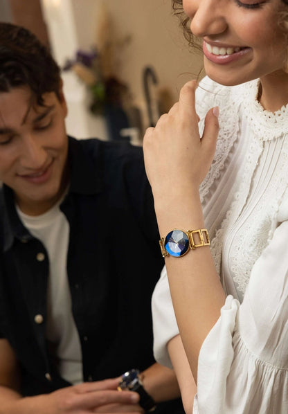 Viistehiottu sveitsiläinen naisten kello J5.848.M