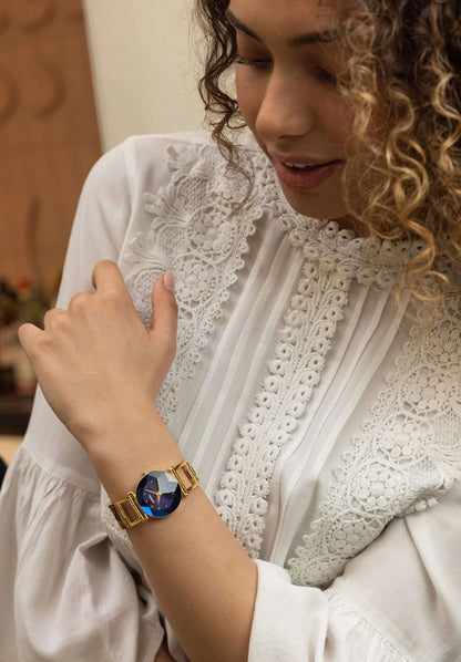 Viistehiottu sveitsiläinen naisten kello J5.848.M