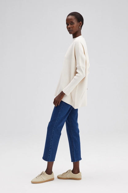 DROP SHOULDER neuletunika - luonnonvalkoinen