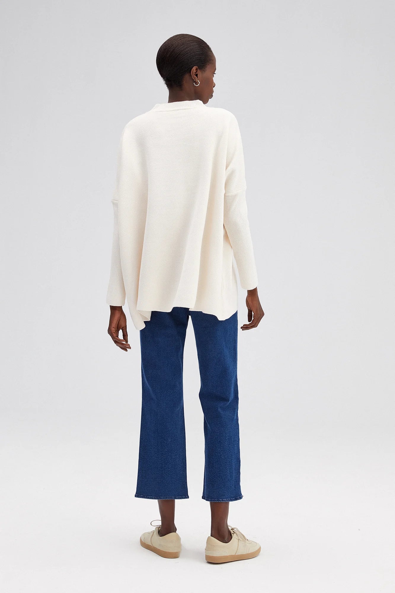 DROP SHOULDER neuletunika - luonnonvalkoinen