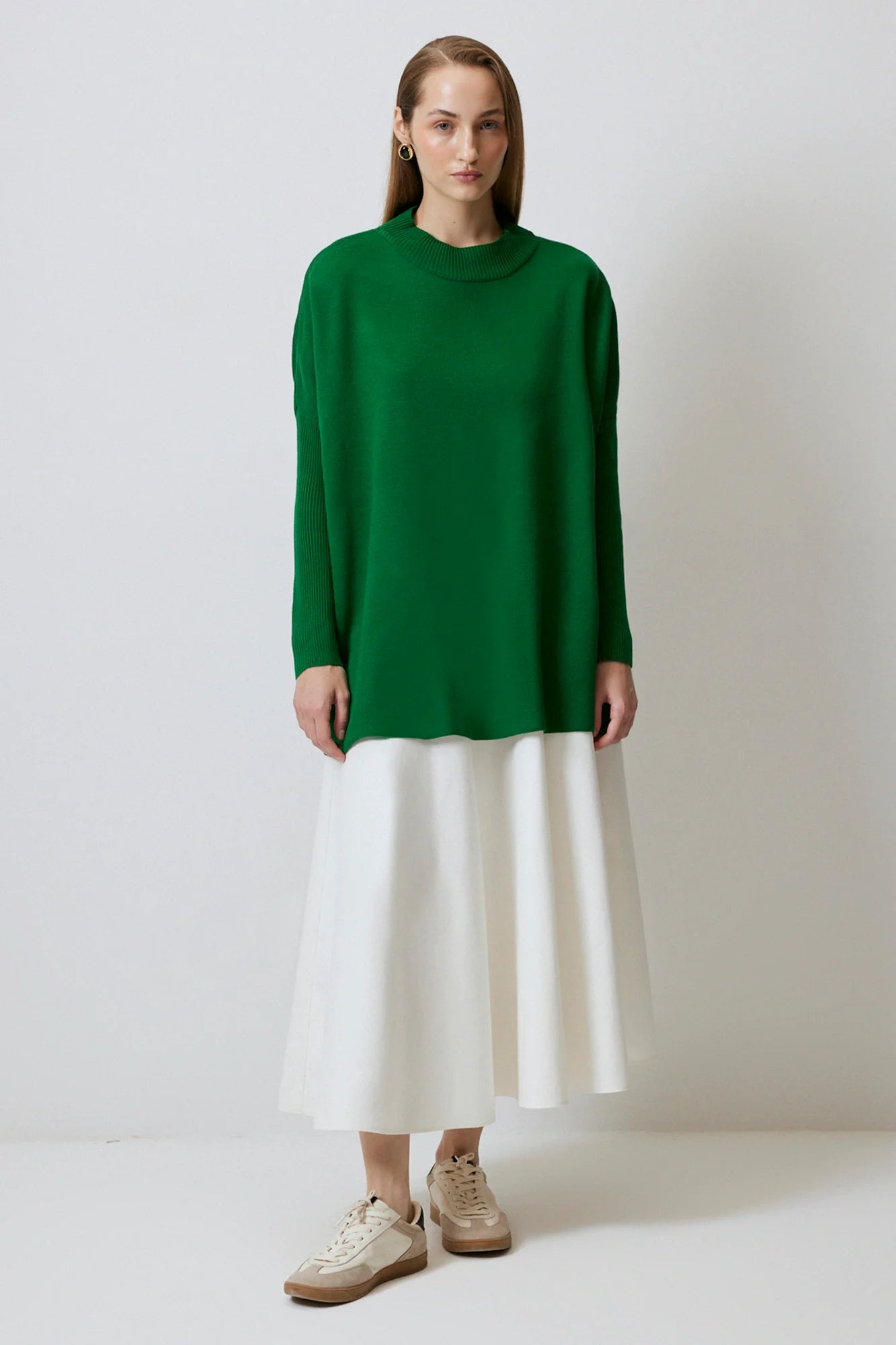 DROP SHOULDER neuletunika - vihreä