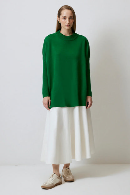DROP SHOULDER neuletunika - vihreä