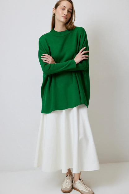 DROP SHOULDER neuletunika - vihreä