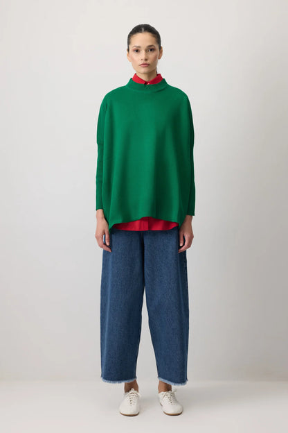 DROP SHOULDER neuletunika - vihreä