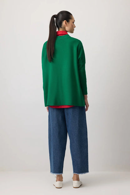 DROP SHOULDER neuletunika - vihreä