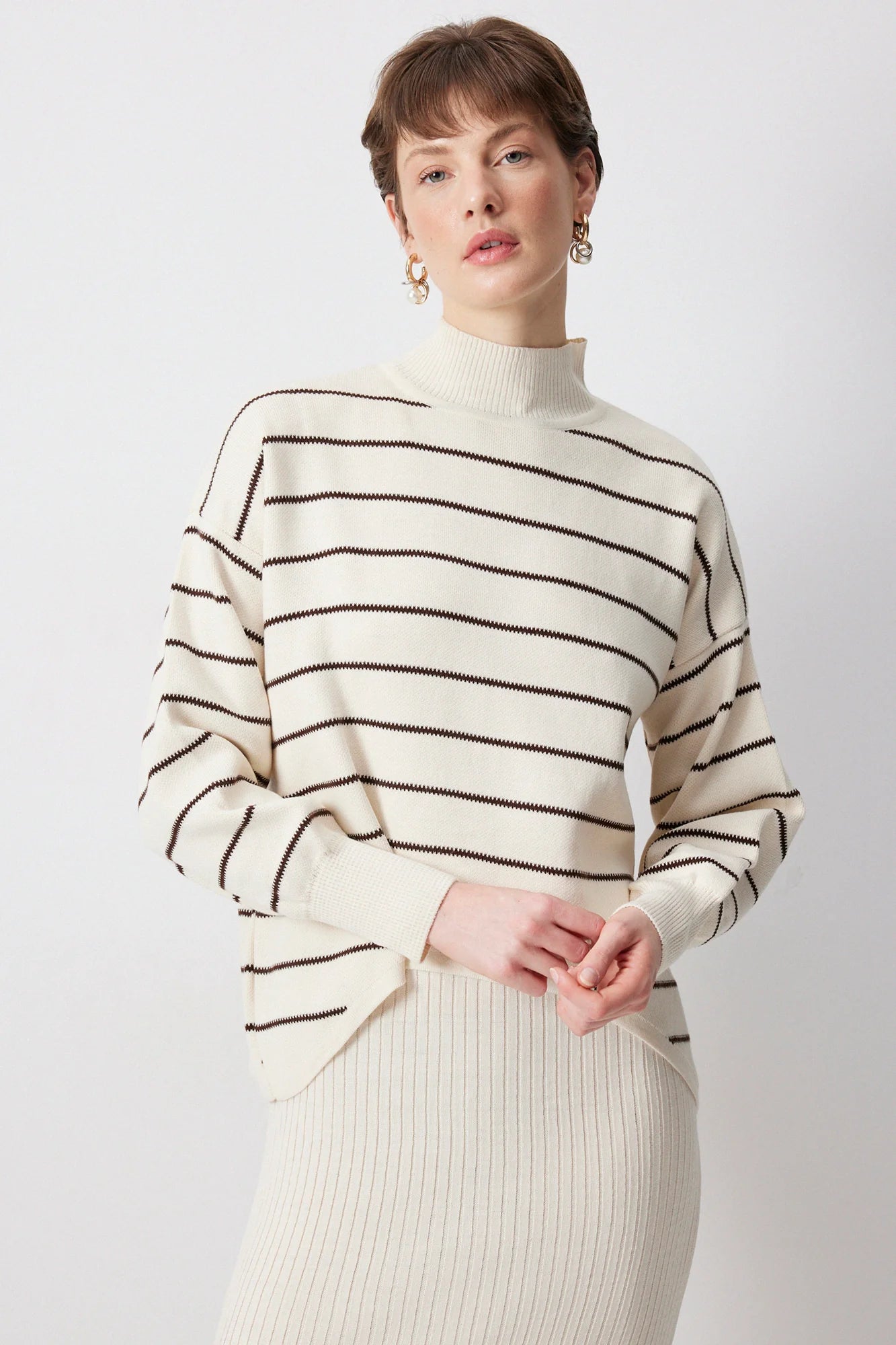 KNITWEAR SWEATER GIRET neuleasu - ruskea