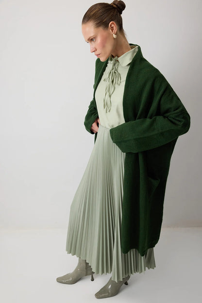 OVERSIZE neuletakkitaskuilla - khaki