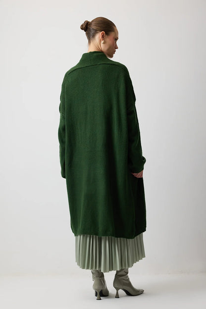 OVERSIZE neuletakkitaskuilla - khaki