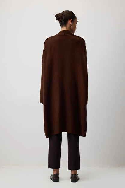 OVERSIZE neuletakkitaskuilla - ruskea