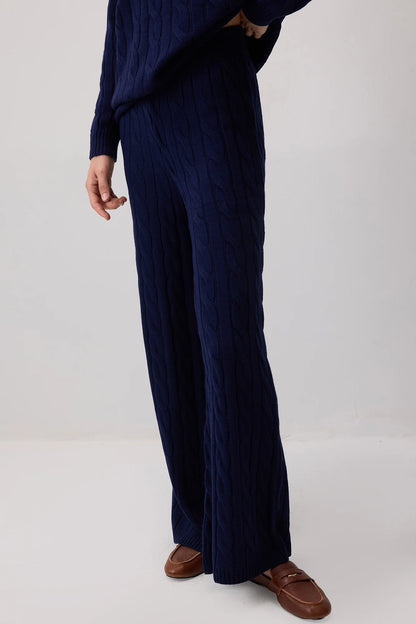 TWISTED PATTERNED neuleasu - laivastonsininen