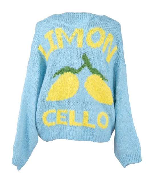 Neuletakki sininen LEMON