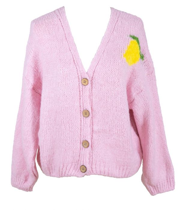 Neuletakki vaaleanpunainen LEMON