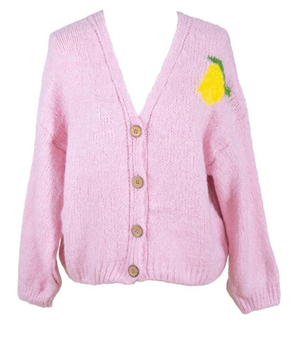 Neuletakki vaaleanpunainen LEMON