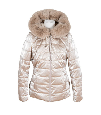 Kääntötakki tekoturkis beige