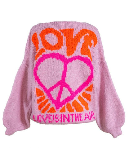 Neule vaaleanpunainen love