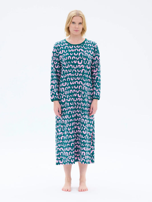 Felia Yöpaita Nurinkurin, Pinkki/Vihreä