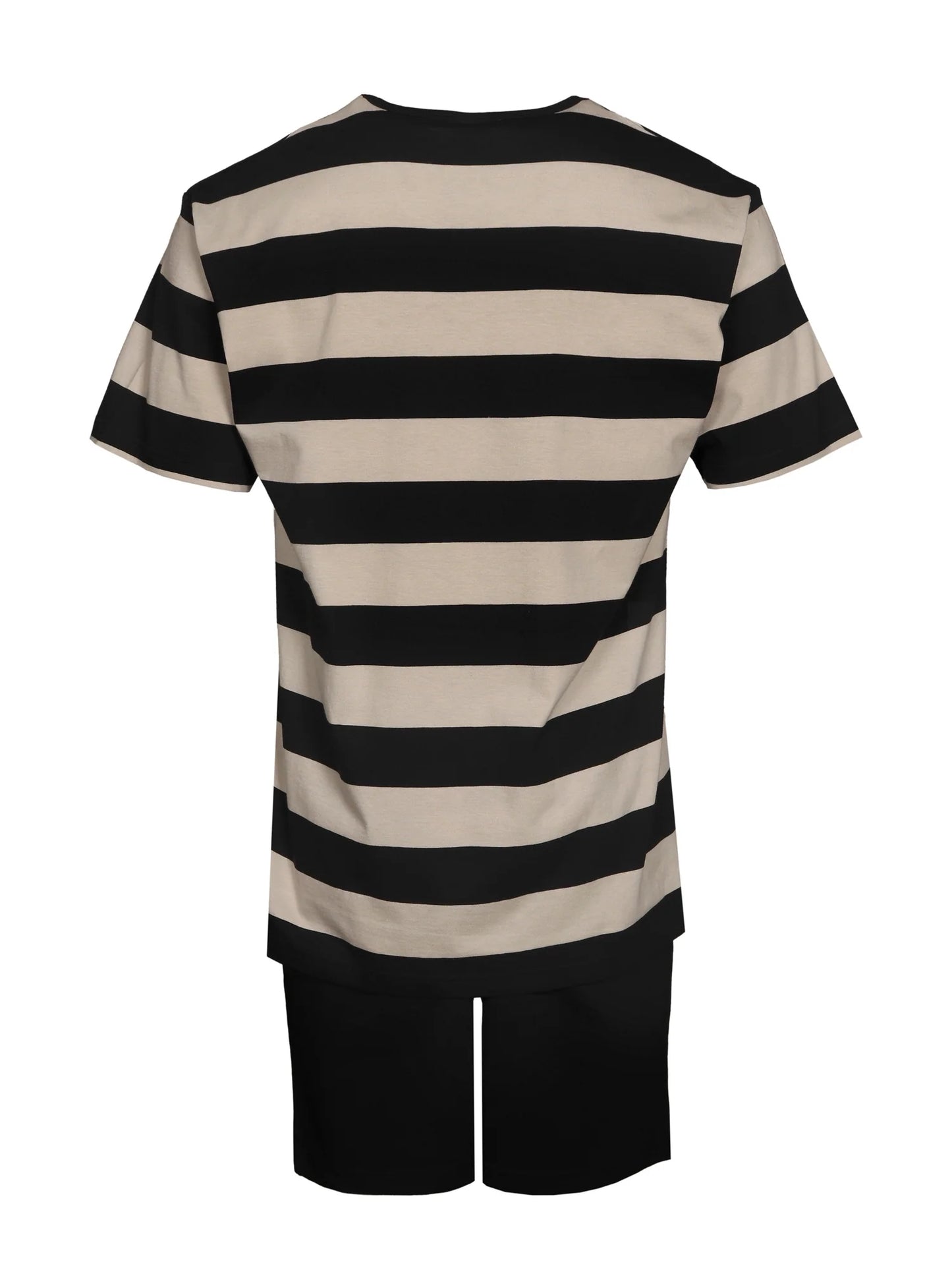 Shortsipyjama Raita, Musta/Hiekka