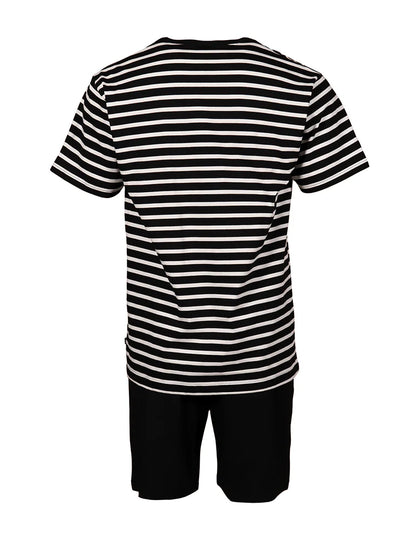 Shortsipyjama Klassikkoraita, Musta/Valkoinen