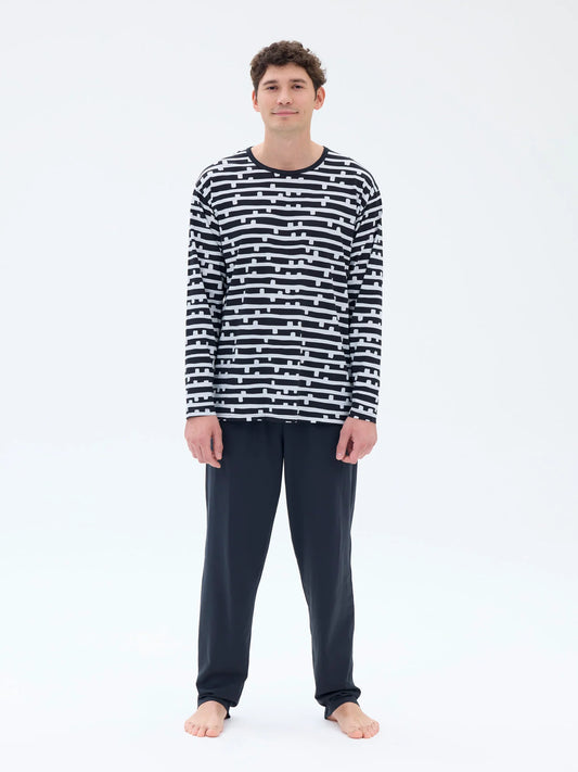 Pyjama Paju, Musta/Harmaa