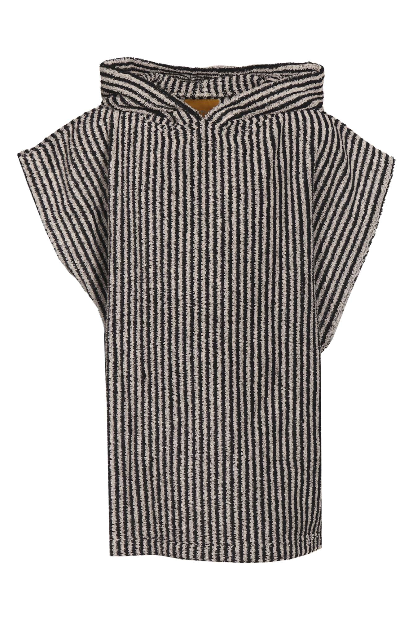 Lasten Poncho Raita, Musta/Hiekka