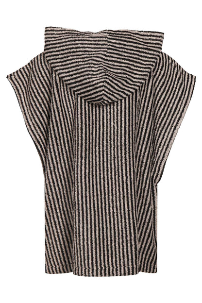 Lasten Poncho Raita, Musta/Hiekka