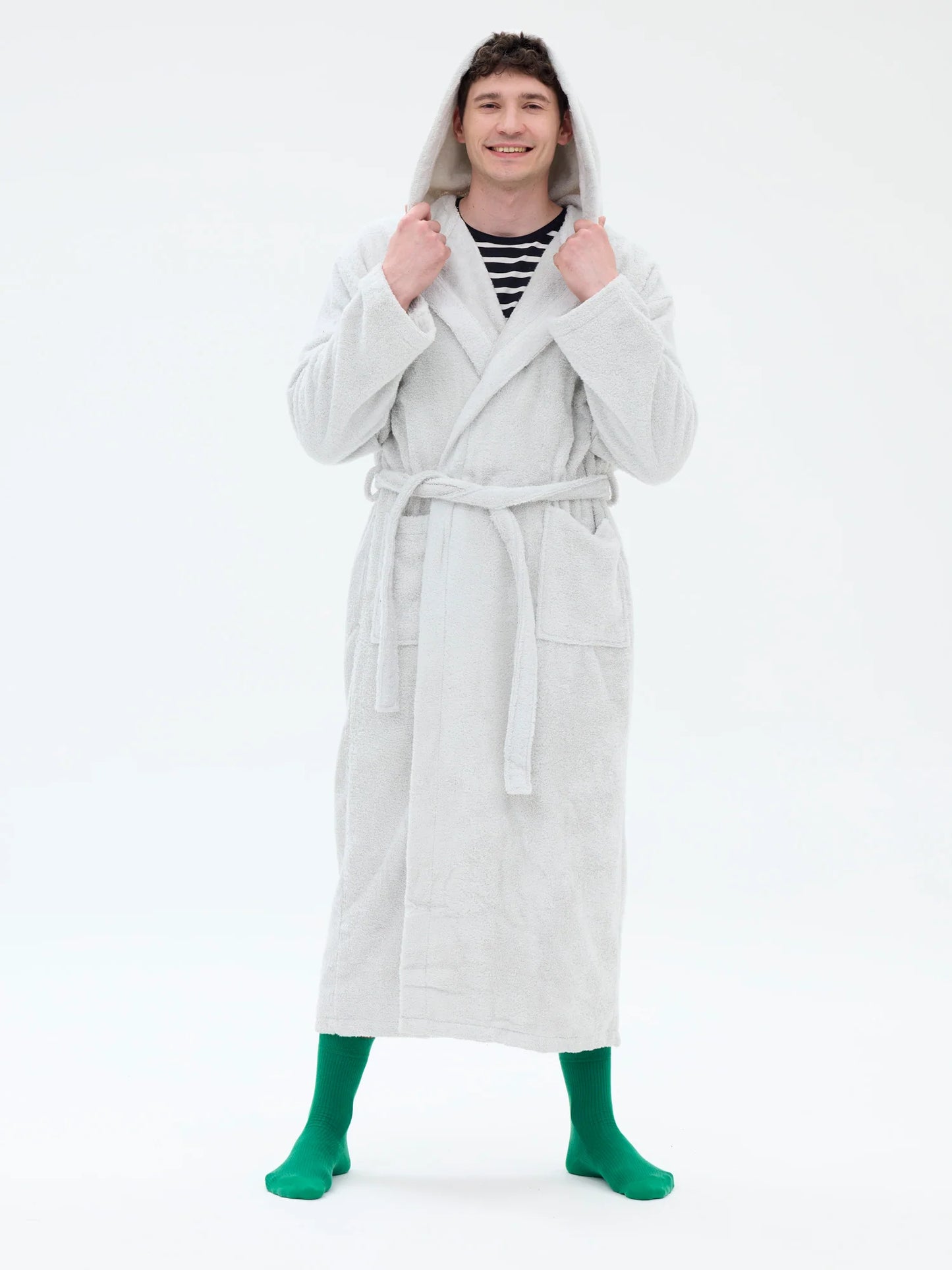 Unisex Kylpytakki RM80, Vaaleanharmaa