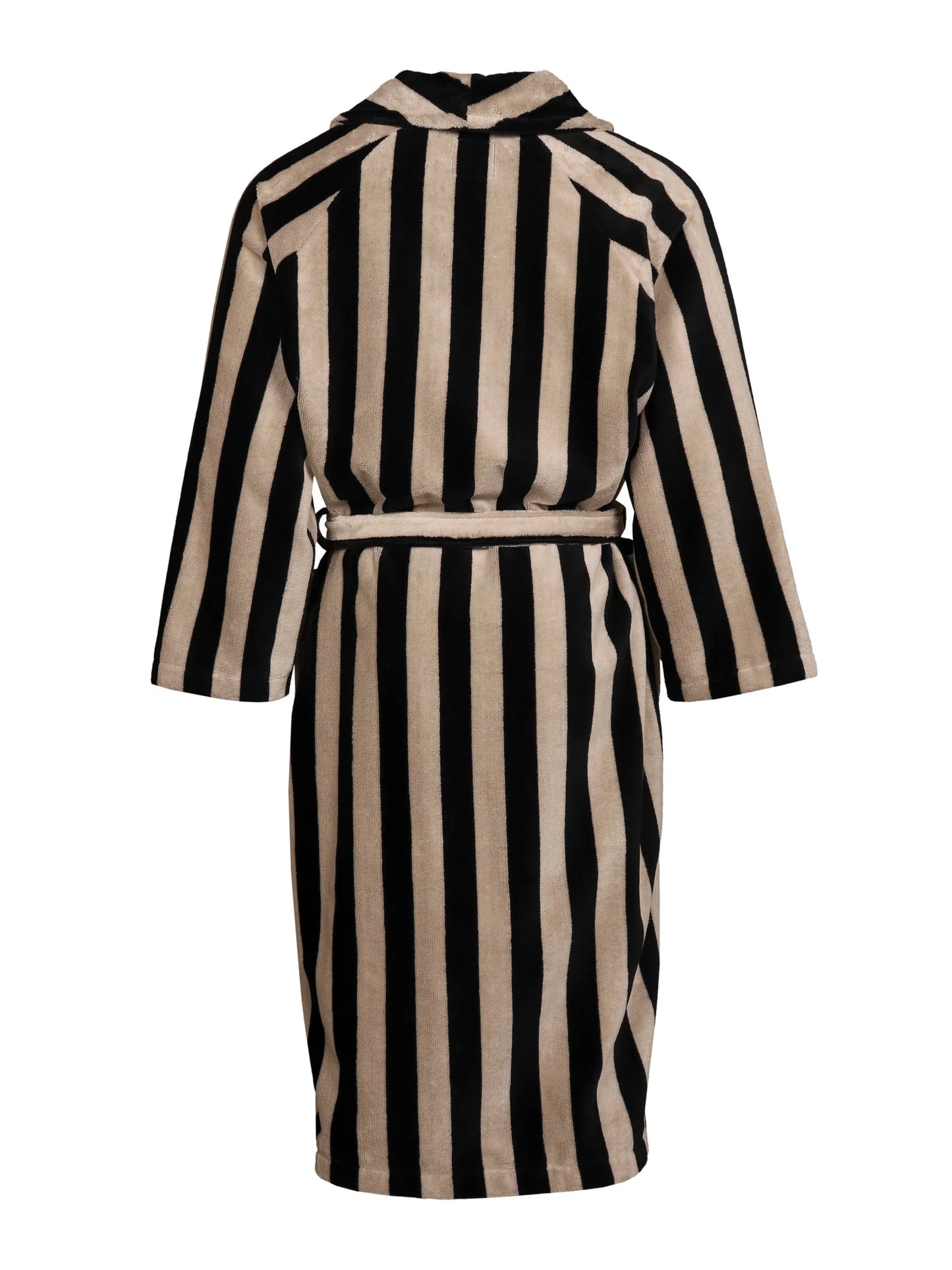 Unisex Kylpytakki Raita, Hiekka/Musta