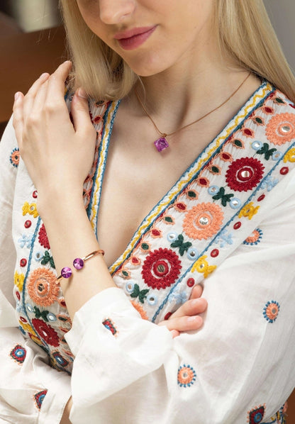 Viistehiottu Prinsessa -riipuskaulakoru JS.0031