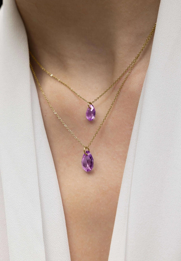 Viistehiottu päärynäriipuskaulakoru Js.0047