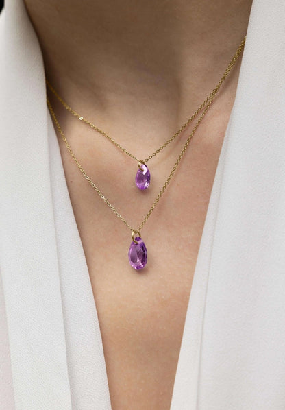 Viistehiottu päärynäriipuskaulakoru Js.0047