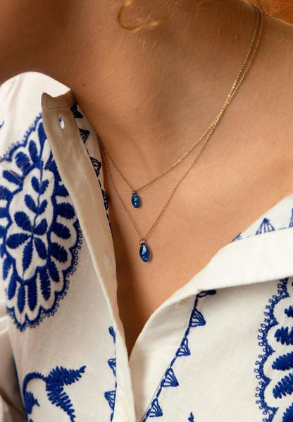 Viistehiottu päärynäriipuskaulakoru Js.0051