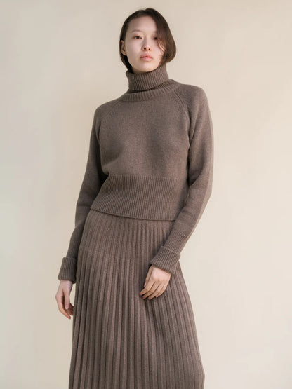 Kashmirsekoitteinen roll-up-poolopaita