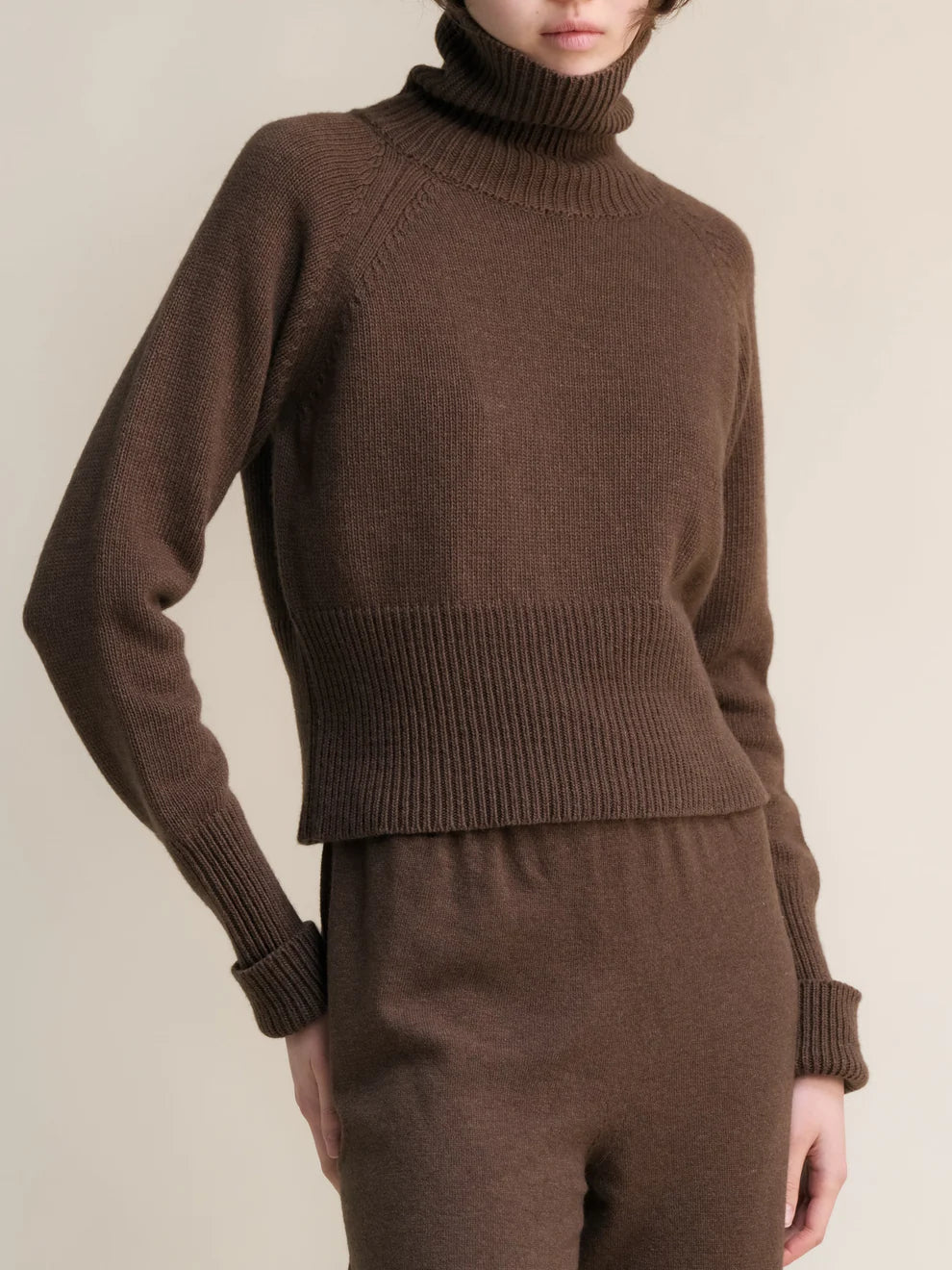 Kashmirsekoitteinen roll-up-poolopaita