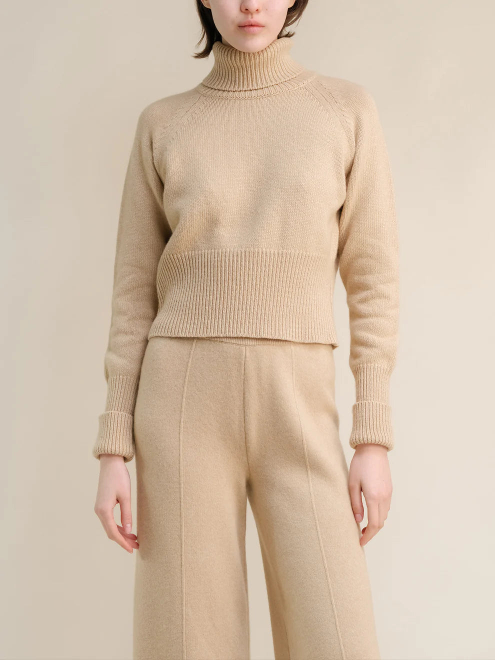 Kashmirsekoitteinen roll-up-poolopaita