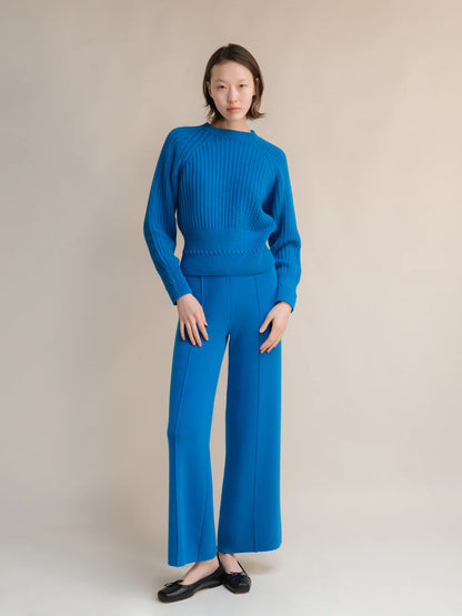 Kashmir-sekoitteiset yksiväriset housut