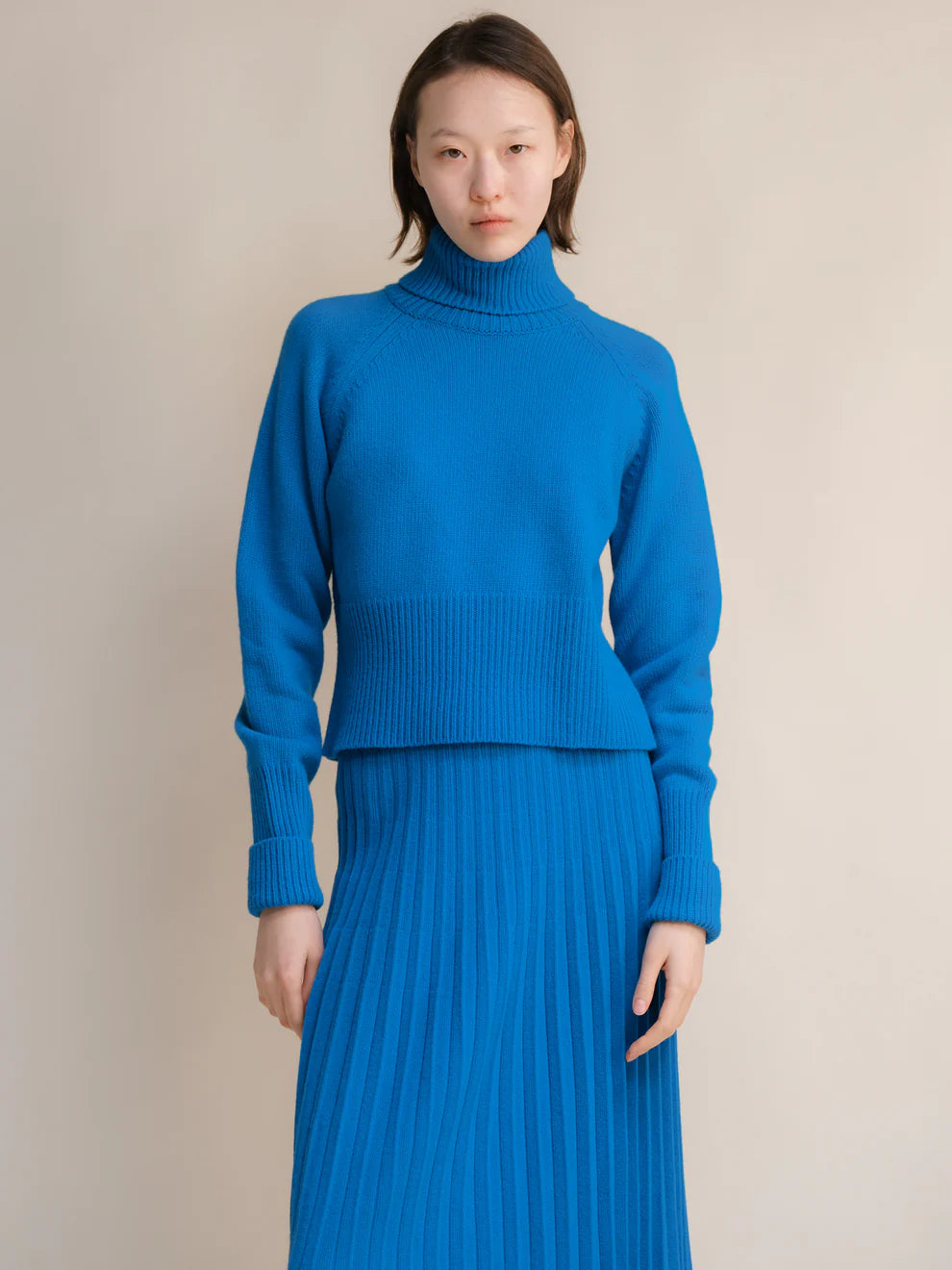 Kashmirsekoitteinen roll-up-poolopaita