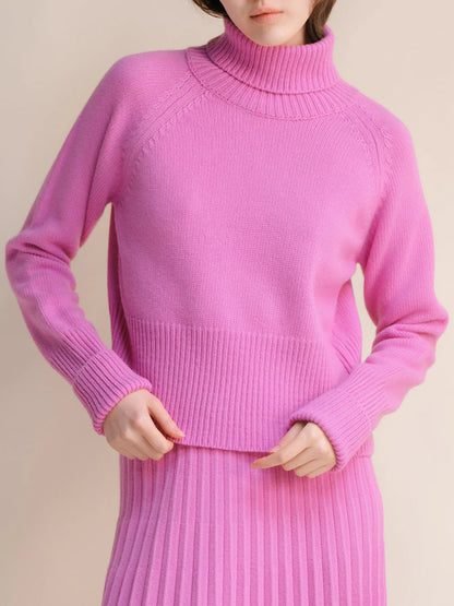 Kashmirsekoitteinen roll-up-poolopaita