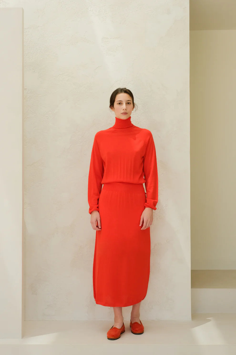 Erittäin hienoa merinovillaa oleva mekko (3D-neulos)