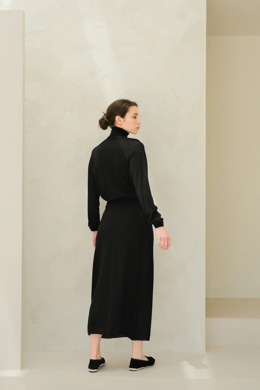 Erittäin hienoa merinovillaa oleva mekko (3D-neulos)