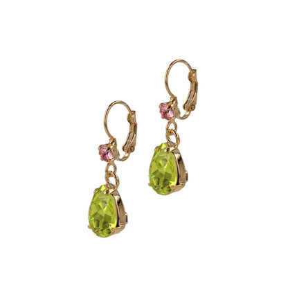 Lalique Olivine Earhangers