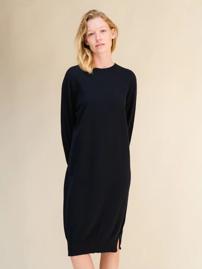 Kashmirsekoitteinen midimekko (3D-neulos)