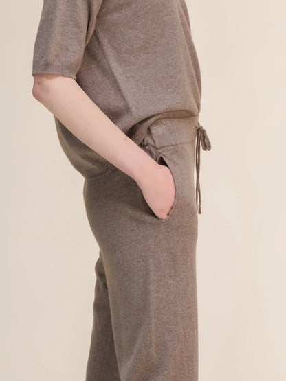 Kashmir-sekoitteiset joogahousut (3D-neulos)