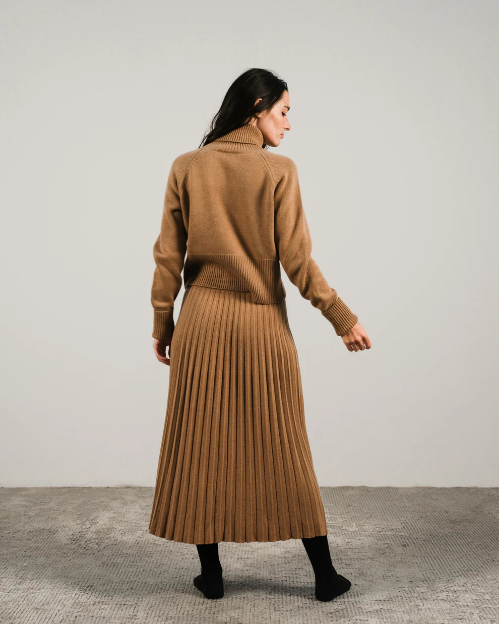 Kashmirsekoitteinen roll-up-poolopaita