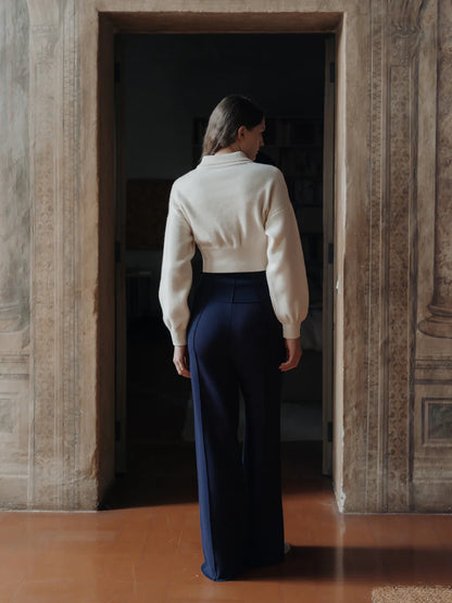 Erittäin hieno lampaanvillainen lyhythelmainen poolopaita